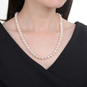Natural Grade A Potato Round White Cultured Freshwater Pearl Necklace, 7-8mm Pearl Strand, Length Selections: 16 inch/18 Inch