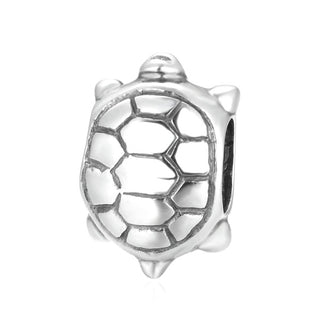 Real Solid Sterling Silver Turtle Charm Longevity Charm Bead, Compatible with Pandora All Other...