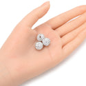 25pcs Adabele Grade AA+ Suncatcher Crystal Rhinestone Pave Polymer Clay Beads, Clear White, Size Selections: 8mm/10mm/12mm