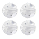 200pcs Creative Club Faceted Round Crystal Glass Beads, Crystal Clear, 6mm (0.24 inch), Hole ID 1mm, CC2R601