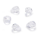24pcs Adabele Austrian Faceted Teardrop Crystal Beads #5500, Crystal Clear, 12mm x 10mm, Hole ID 1.2mm, SST-1201