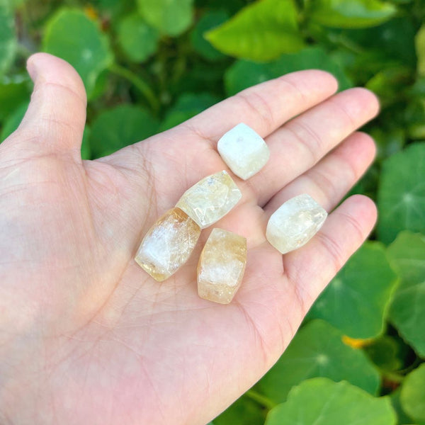 10pcs Natural Citrine Yellow Crystal Gemstone Faceted Cylinder Tube Beads, 12-18mm, Hole ID 1mm, GZ9-4