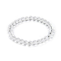 1 Strand Stretch Natural Grade A Clear Crystal White Quartz Beaded Gemstone Bracelet, 6mm Beads, Length Selections: 7 inch/7.5 inch/8 inch
