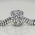 1pc Solid 925 Sterling Silver Interconnectedness Continuity Bead Charm, Compatible with Pandora All Other Charm Bracelet, EC128