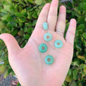 10pcs Natural Green Aventurine Gemstone Donut Rondelle Beads,14x8mm, Hole ID 5.6mm, GW-A6
