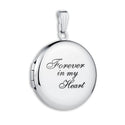 5pcs 316 Surgical Stainless Steel Living Memory Floating Lockets "Forever in My Heart", 28mm Round Waterproof Pendants, MP-B4