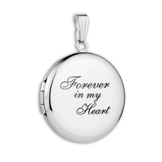 5pcs 316 Surgical Stainless Steel Living Memory Floating Lockets "Forever in My Heart", 28mm Round Waterproof Pendants, MP-B4