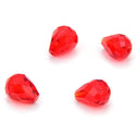 24pcs Adabele Austrian Faceted Teardrop Crystal Beads #5500, Light Siam Red, 10mm x 8mm, Hole ID 1.1mm, SST-1006