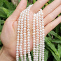 Adabele Natural Grade A Potato Round Pearl Beads, White Cultured Freshwater Pearls, 5- 6mm,1 Strand/14 Inch, FP2-56