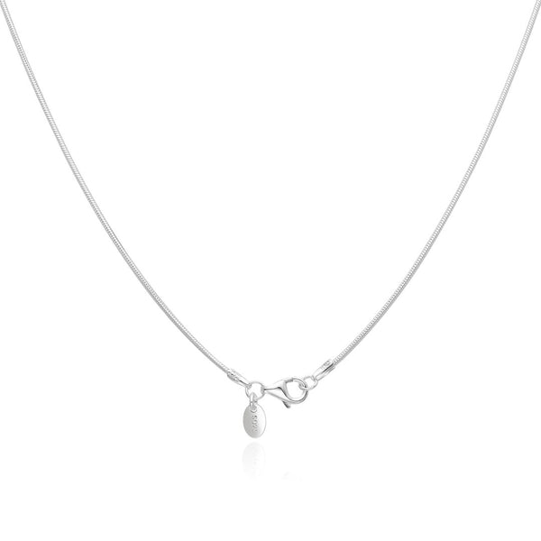 1pc 925 Sterling Silver Snake Chain Necklace, 1mm, Thin Small Strong, Length Selections: 18/20/22/24/26 inch