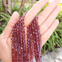 250pcs Creative Club Faceted Bicone Crystal Glass Beads, Burgundy Red, 6mm (0.24 Inch), Hole ID 1mm, CCB611