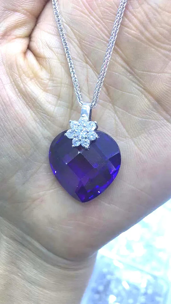 1pc 925 Sterling Silver 14mm Flower Pinch Bail, Pendant Clasp, Tarnish Resistant Rhodium Plated, Cubic Zirconia CZ, SS43