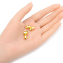 500pcs Tarnish Resistant Oval Beads, 18K Yellow Gold Plated Brass, Size Selections: 7x4mm, 8x5mm, 10x6mm, 12x7mm