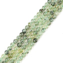 Natural Green Prehnite Gemstone Round Beads, 15 Inch/1 Strand, Size Selections: 8mm/10mm
