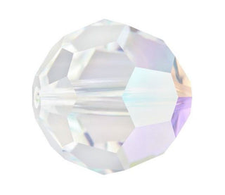 50pcs Adabele Austrian Faceted Round Crystal Beads #5000, Crystal Clear AB, Size Selections: 4mm/6mm/8mm/10mm
