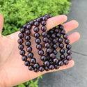 1 Strand Stretch Natural Dark Red Garnet Beaded Gemstone Bracelet, 8mm Bead, Length Selections: 7 inch/7.5 inch/8 inch/8.5 inch