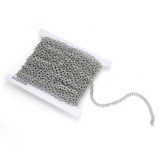 33ft 304 Stainless Steel Round Link Chain – (4mm/5mm)