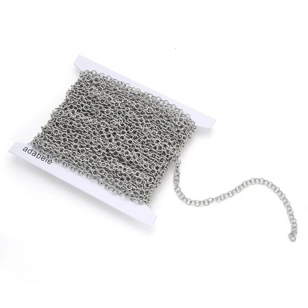 33ft 304 Stainless Steel Round Link Chain – (4mm/5mm)