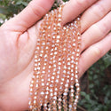 500pcs Creative Club Faceted Bicone Crystal Glass Beads, Golden Shadow, 4mm (0.16 Inch) Small Tiny, Hole ID 0.9mm, CCB428