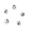 20pcs Fleur De Lis Iris Lily Large Hole Beads, Hole ID 4.5mm, Antique Silver, Zinc Alloy Metal, MEC-D5