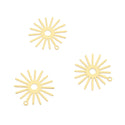 20pcs Raw Brass Sun Pendant Drops, 27mm, Unplated/Uncoated, CX-C9