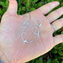 50pcs Leverback Earring Hooks, Open Jump Ring, Sterling Silver Plated Brass, Size Selections: 15mm/17mm