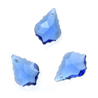 20pcs Creative Club Faceted Crystal Glass Baroque Chandelier Pendant Drops, December Light Blue Birthstone, 22x13mm Large, Hole ID 1mm, CCF-14