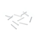100pcs Smooth 10mm Tube Beads, Sterling Silver Plated Brass, Hole ID Selections: 0.5mm/1.5mm/2.4mm