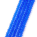 200pcs Creative Club Faceted Flat Bicone Rondelle Crystal Glass Beads #5305, Sapphire Blue, 6x4mm Small, Hole ID 1mm, CC3R613