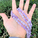 Natural Purple Lavender Jade Gemstone Oval Tumbled Pebble Beads, Irregular, 6mm to 8mm, Hole ID 1mm, 15 Inch/1 Strand, GZ11-19