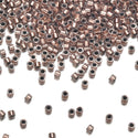 7.5g Miyuki Delica 11/0 Seed Beads, Copper-Lined Crystal Clear DB37