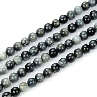 Natural Eagle Hawk's Eye Quartz Gemstone Round Beads, 15 Inch/1 Strand, Size Selections: 6mm/8mm/10mm