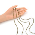 33 Feet Paperclip Cable Chain Link, Unfinished, Antique Bronze Plated Copper, Chain Width Selections: 2.3mm/3.4mm