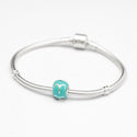 1pc 925 Sterling Silver Aries Zodiac Sign Bead Charm Blue Enamel, Compatible with Pandora All Other Charm Bracelets, EC51