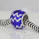 1pc 925 Sterling Silver Aquarius Zodiac Sign Bead Charm Blue Enamel, Compatible with Pandora All Other Charm Bracelets, EC71