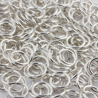 200pcs Open Jump Rings, O Rings, Sterling Silver Plated Brass, 0.8mm/20 Gauge, Size Selections: 4mm/6mm/8mm