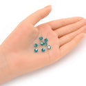 100pcs Preciosa Faceted Bicone Crystal Beads, Blue Zircon AB, Size Selections: 3mm/4mm/6mm