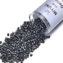 7.5g Miyuki Delica 11/0 Seed Beads, Opaque Metallic Gunmetal DB1