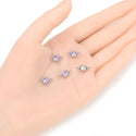 10pcs Grade A June Alexandrite Birthstone Links, Stainless Steel, Tarnish Resistant, 6mm, CCP34-6
