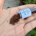 7.5g Miyuki Delica 11/0 Seed Beads, Nickel-Plated Tarnished Copper DB461
