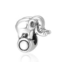 Real Solid Sterling Silver Charm Aerobic Elephant Bead, Compatible with Pandora All Other Charm...