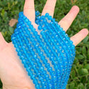 140pcs Creative Club Faceted Rondelle Crystal Glass Beads, Aquamarine Blue, 8x6mm, Hole ID 1.1mm, CCR810