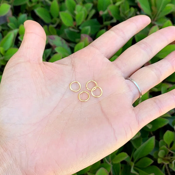 200pcs Open Jump Rings, O Rings, 18K Yellow Gold Plated Brass, 0.8mm/20 Gauge, Size Selections: 4mm/6mm/8mm