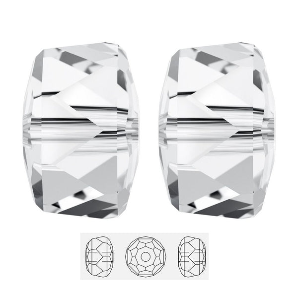 25pcs Adabele Austrian Faceted Donut Rondelle Crystal Beads #5045, Crystal Clear, 8mm x 5mm, Hole ID 1.2mm, SSO-801