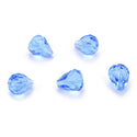 24pcs Adabele Austrian Faceted Teardrop Crystal Beads #5500, Light Sapphire Blue, 12mm x 10mm, Hole ID 1.2mm, SST-1214