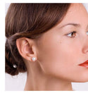 1 Pair 925 Sterling Silver Natural White Freshwater Pearl Stud Earrings, AAA Grade High Luster Pearls, Pearl Size Selections: 6-6.5mm, 7-7.5mm, 8-8.5mm, 9-9.5mm