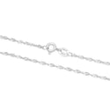 1pc 925 Sterling Silver Singapore Link Chain Necklace, 1.4mm, Length Selections: 18 inch/20 inch/22 inch
