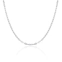 5pcs 304 Stainless Steel 2mm Diamond-Cut Flat Cable Link Chain Necklaces (18 Inch/20 Inch/22 Inch/24Inch)