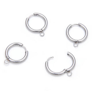 20pcs 18.5mm Surgical Steel Hoop Earring Hooks – 2.5mm Wire