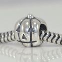 1pc Solid 925 Sterling Silver Happy Pumpkin Bead Charm, Compatible with Pandora All Other Charm Bracelet, EC129